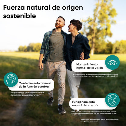 Omega 3 2000mg - 240 Perlas de Aceite de Pescado (660mg EPA + 440mg DHA) - Ácidos Grasos de Omega 3 para 4 Meses, Sin OGM